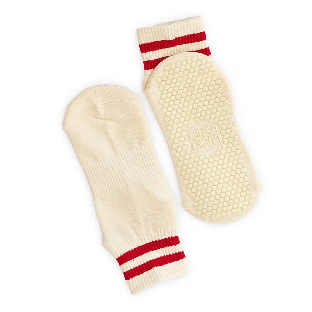 The Boyfriend Sock (Off White/Red)