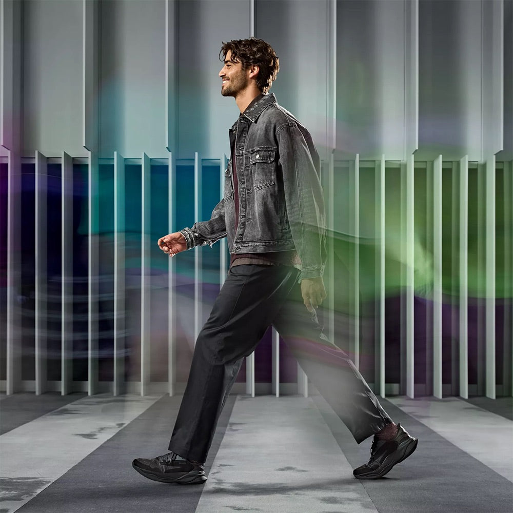 Men's Clarks Pace (Black) when worn