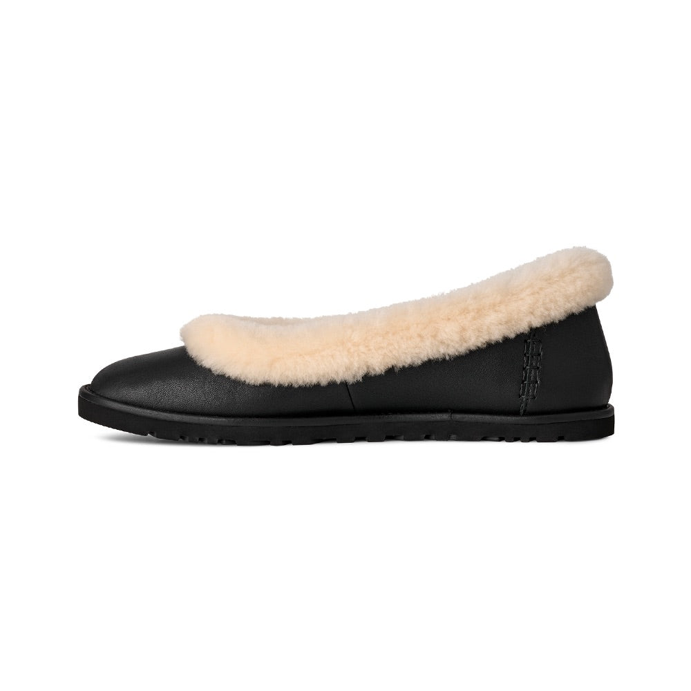 Zora Leather Ballet Flat (Black) other side