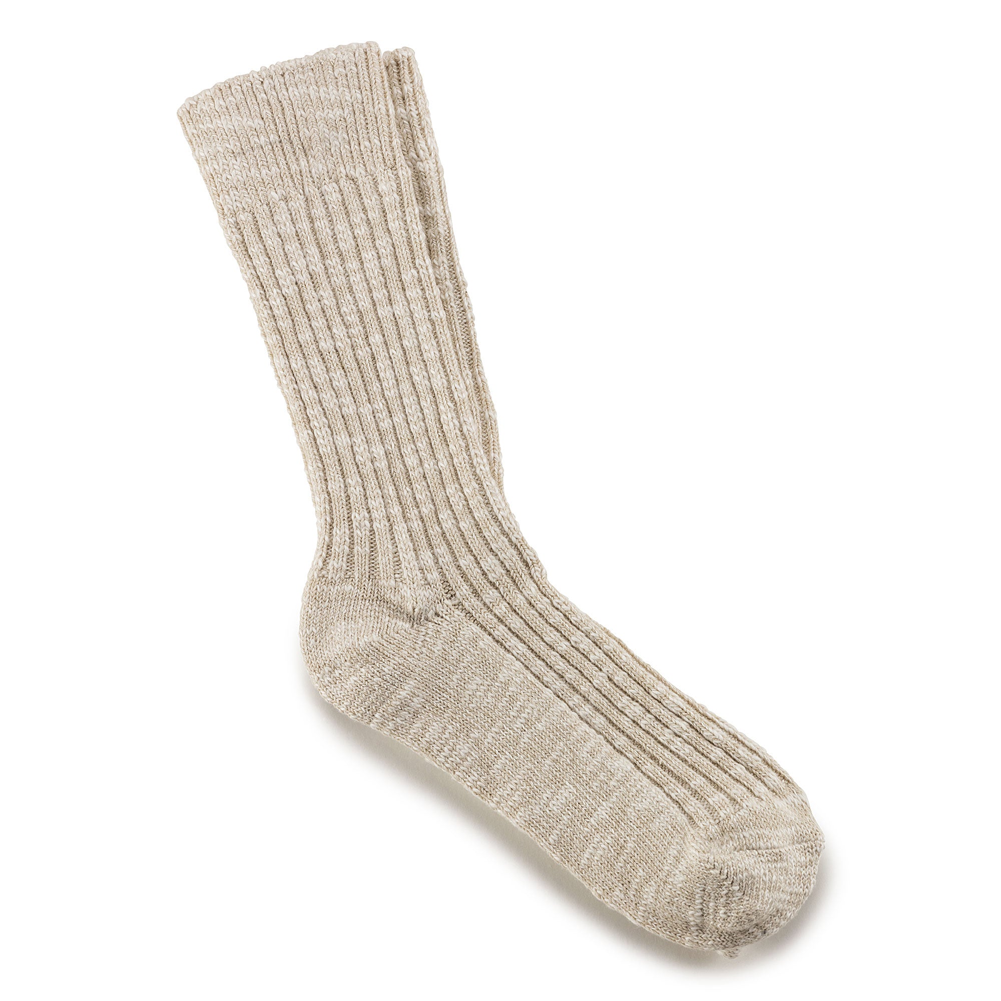 Beige Slub Sock