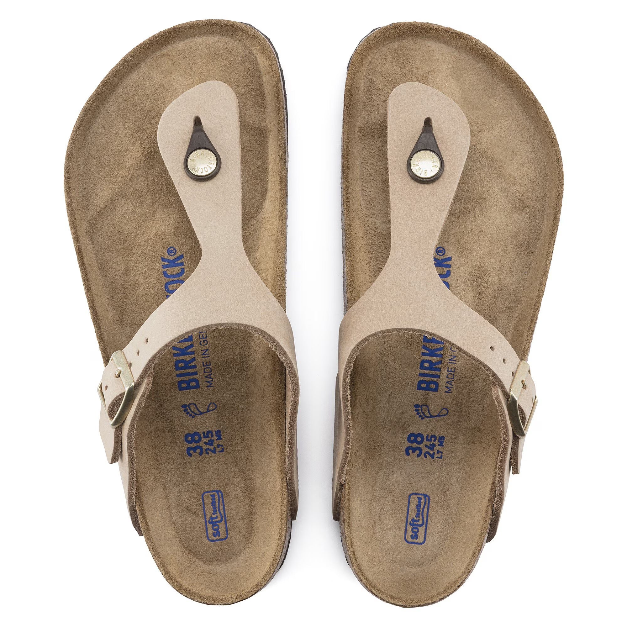 Gizeh Soft Footbed (Sandcastle Nubuck) top