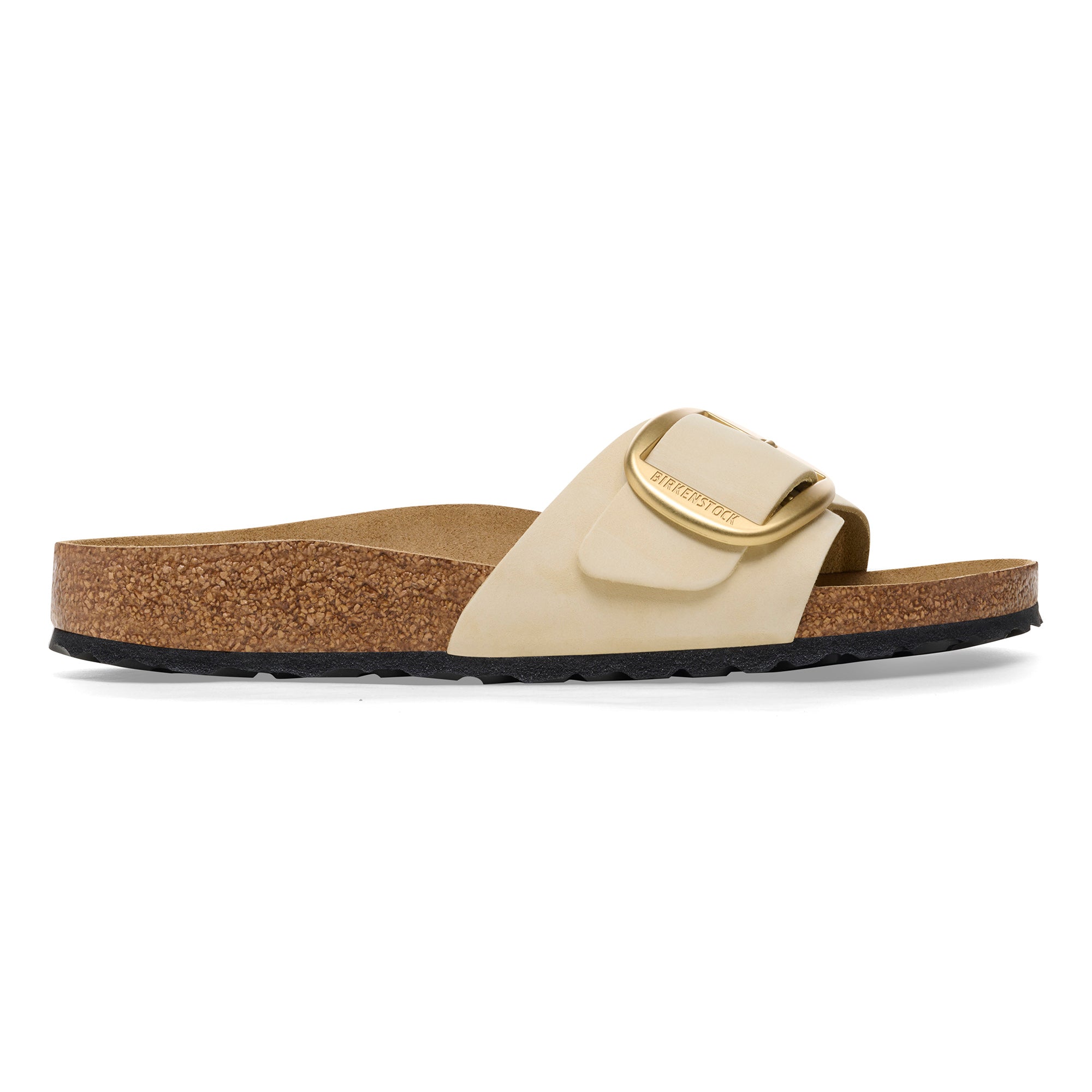 Birkenstock Big Buckle leather sandal in Ecru