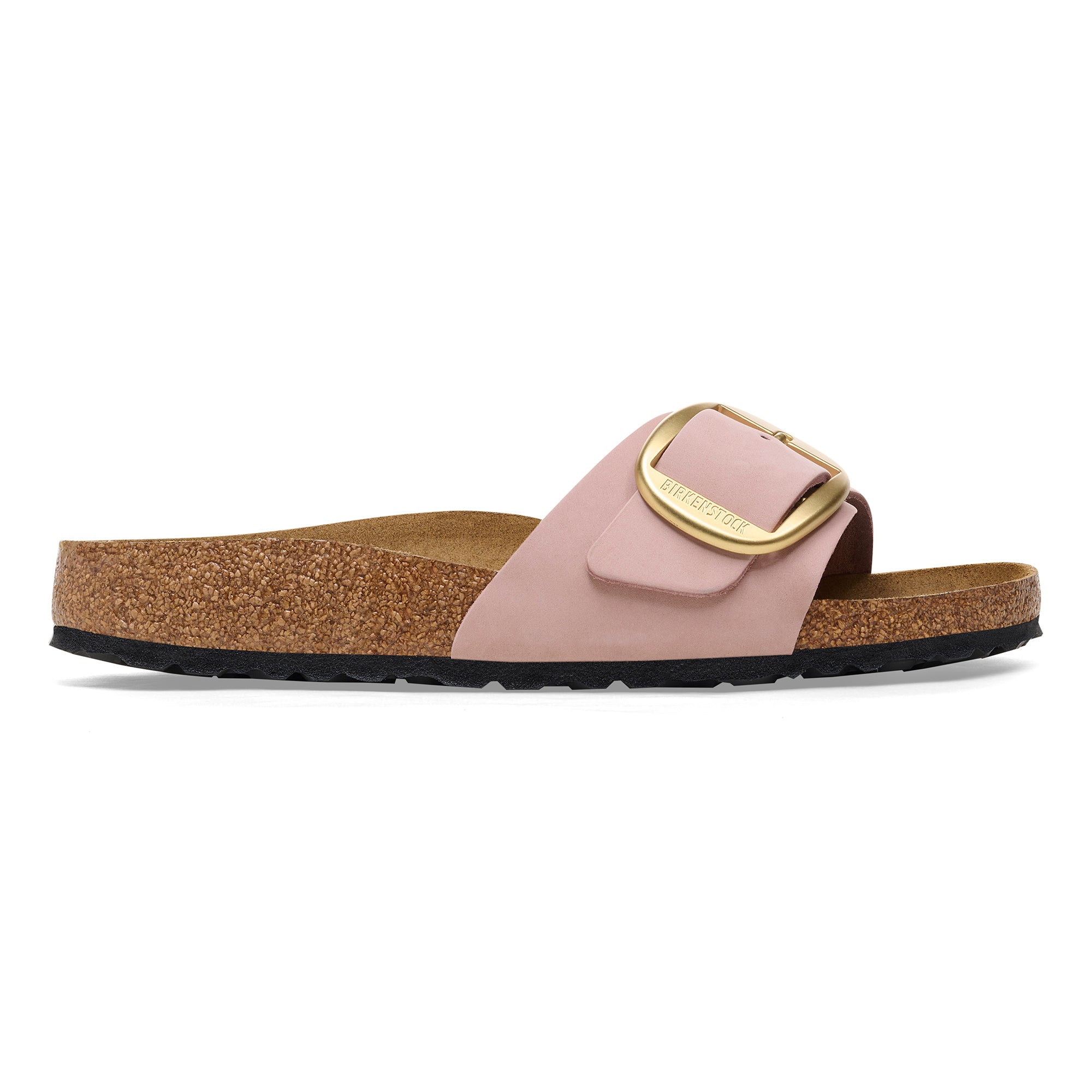 Birkenstock Big Buckle leather strap sandal in soft pink