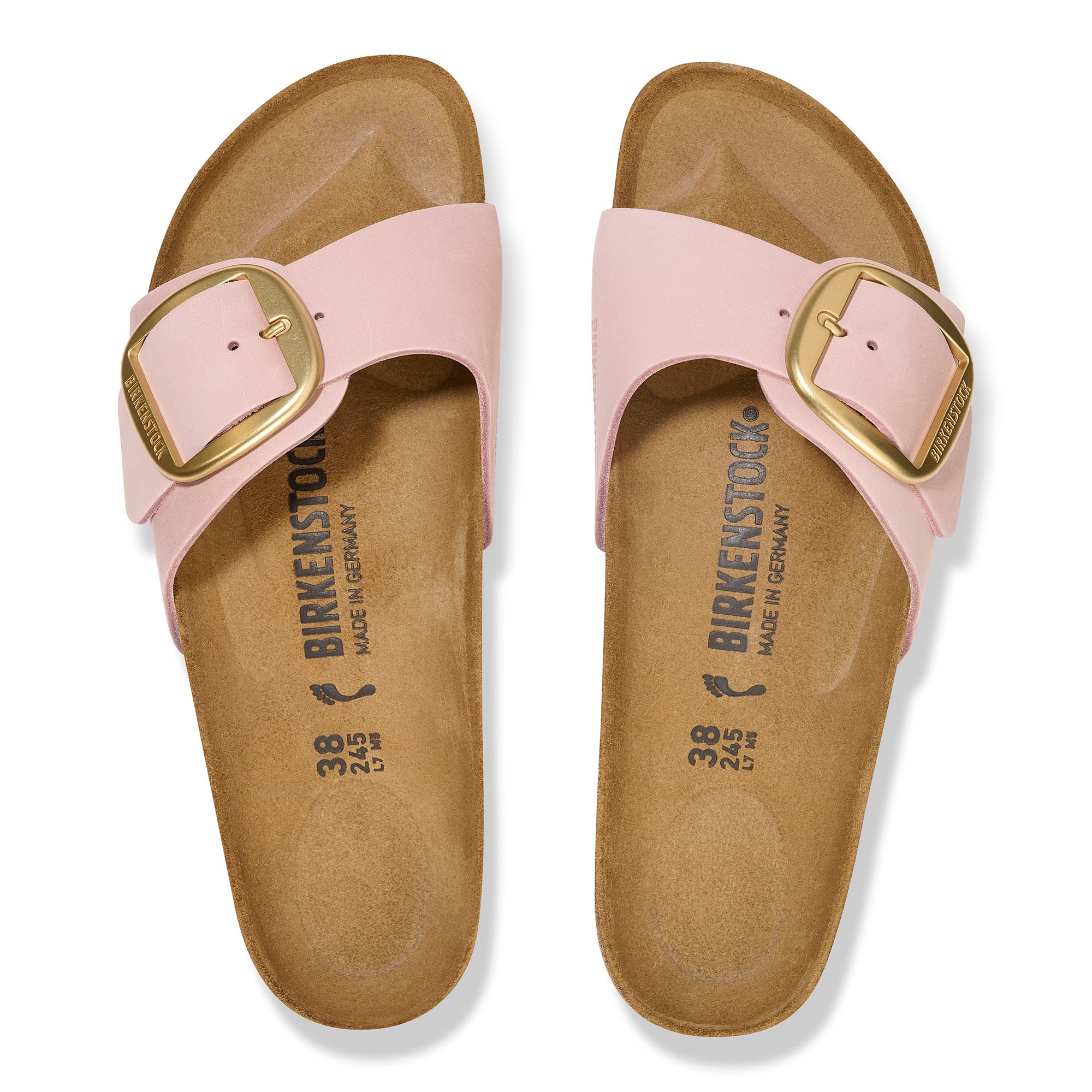 Madrid Big Buckle (Soft Pink Nubuck)