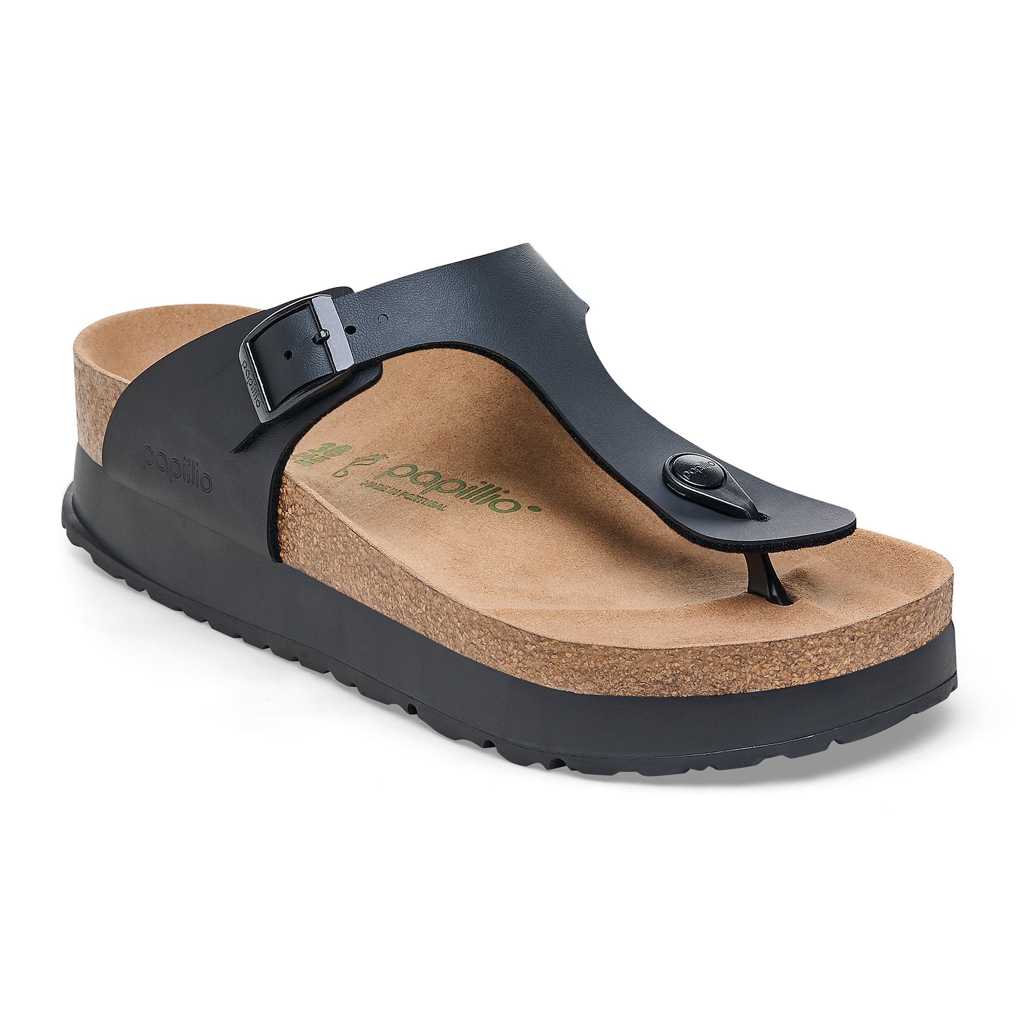 Birkenstock Papillo Gizeh Flex Platform in Black