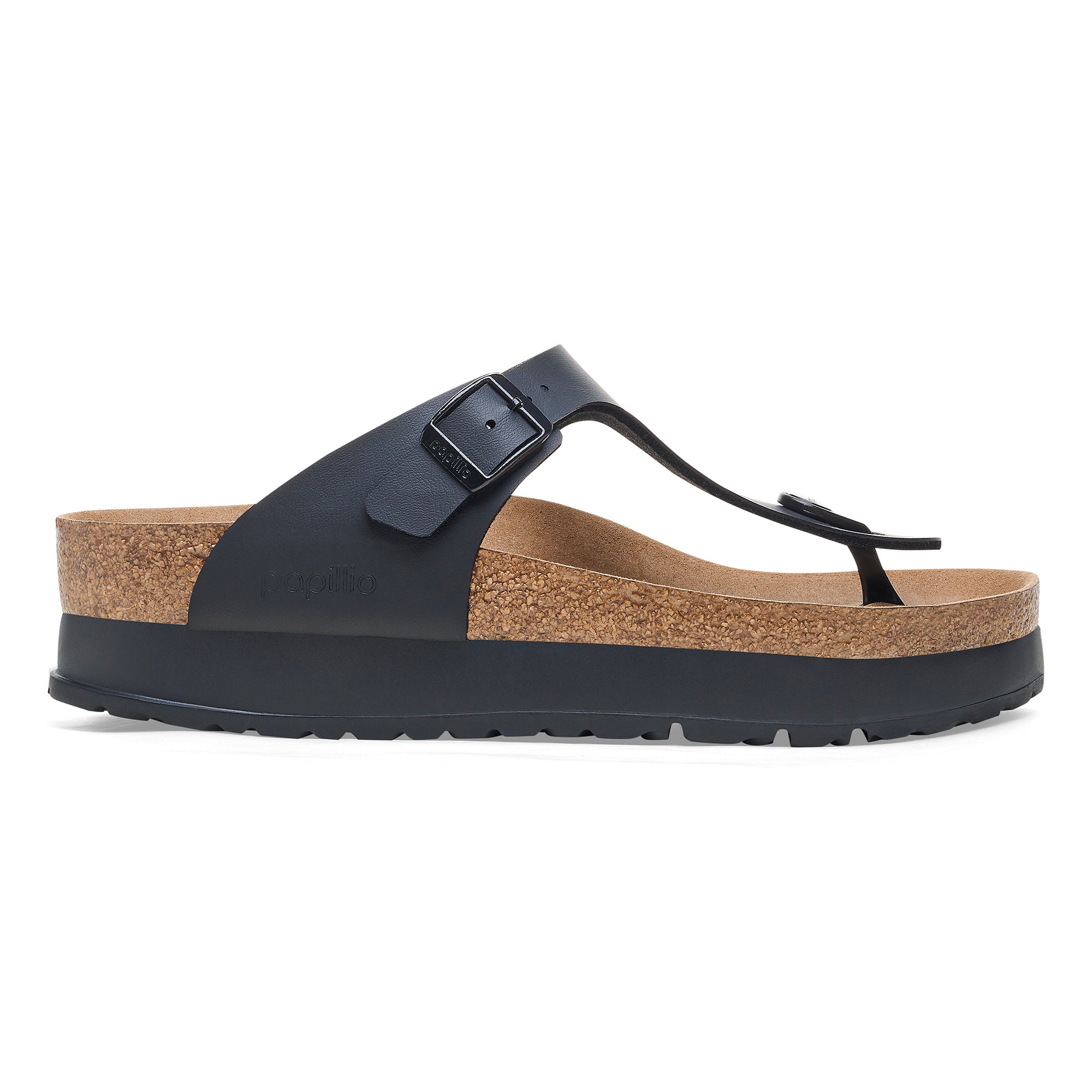 Birkenstock Papillo Gizeh Flex Platform in Black