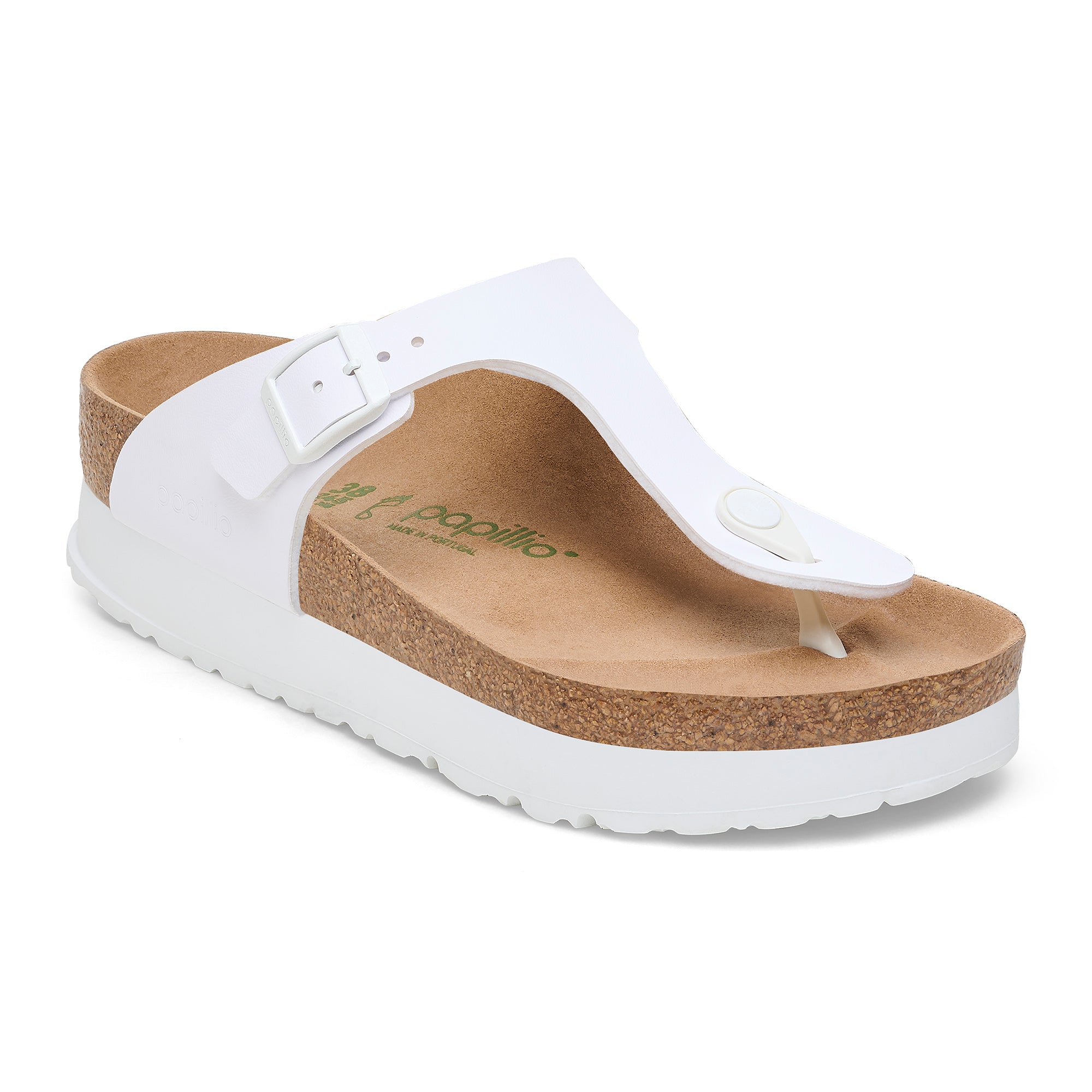 Birkenstock Papillo Gizeh Flex Platform in White