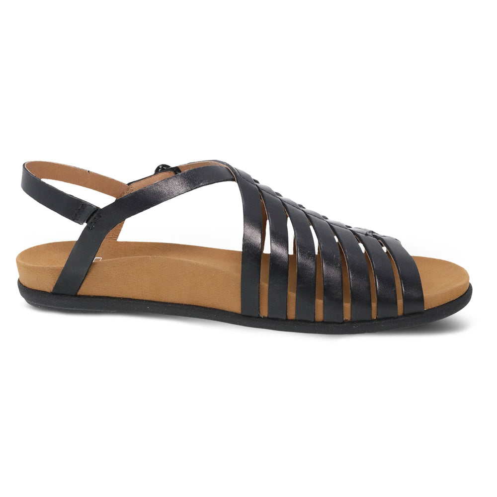 Dansko fisherman sandal with ankle strap in black