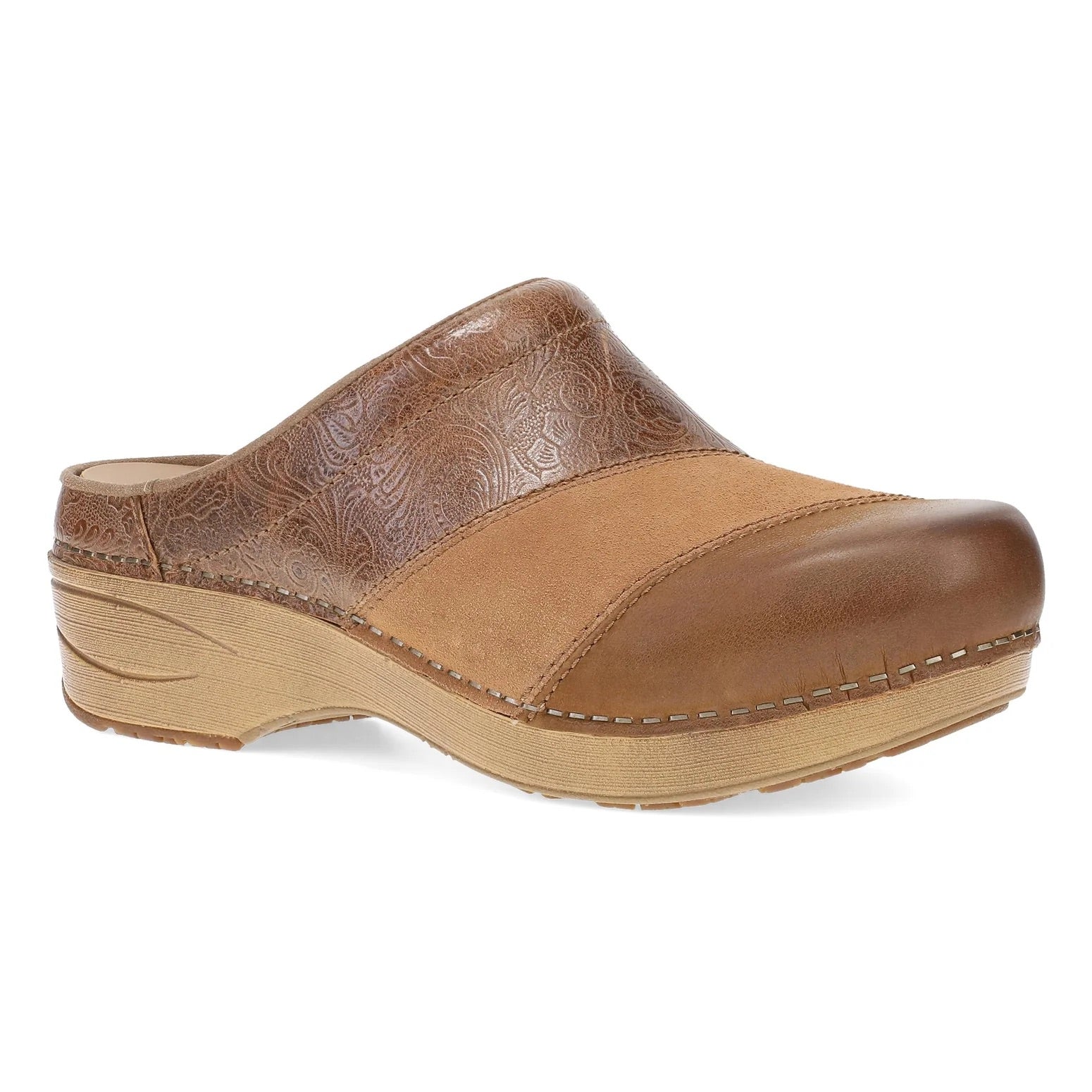 Zinnia Clog (Tan Multi) side