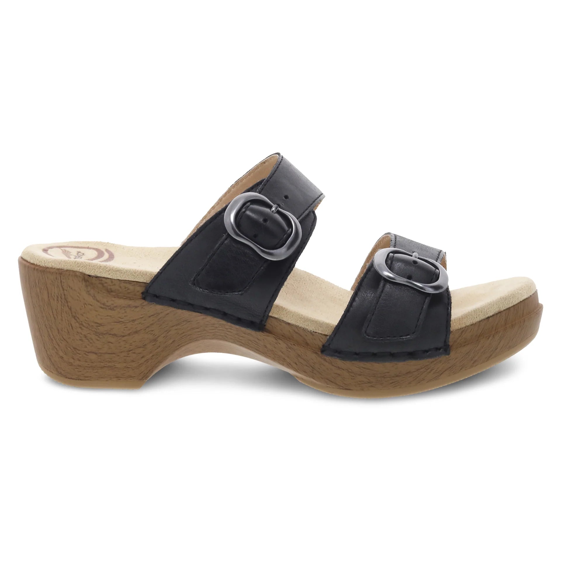 Sophie Black Full Grain slide sandal