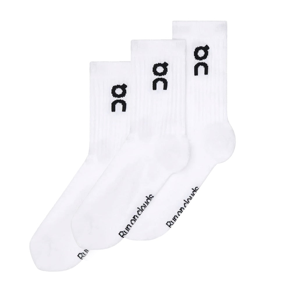 Logo Sock High (3 Pack) - White