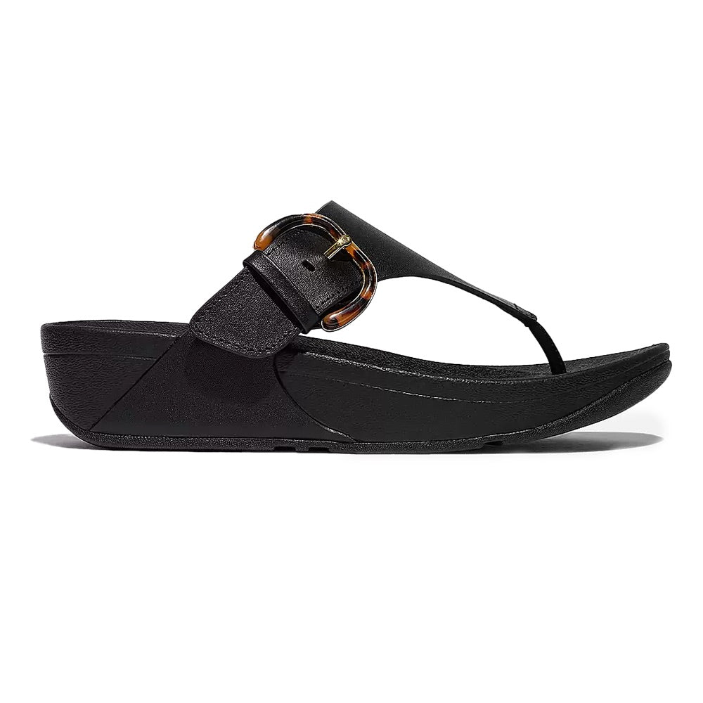 Lulu Resin Buckle Toe-Post (All Black) side
