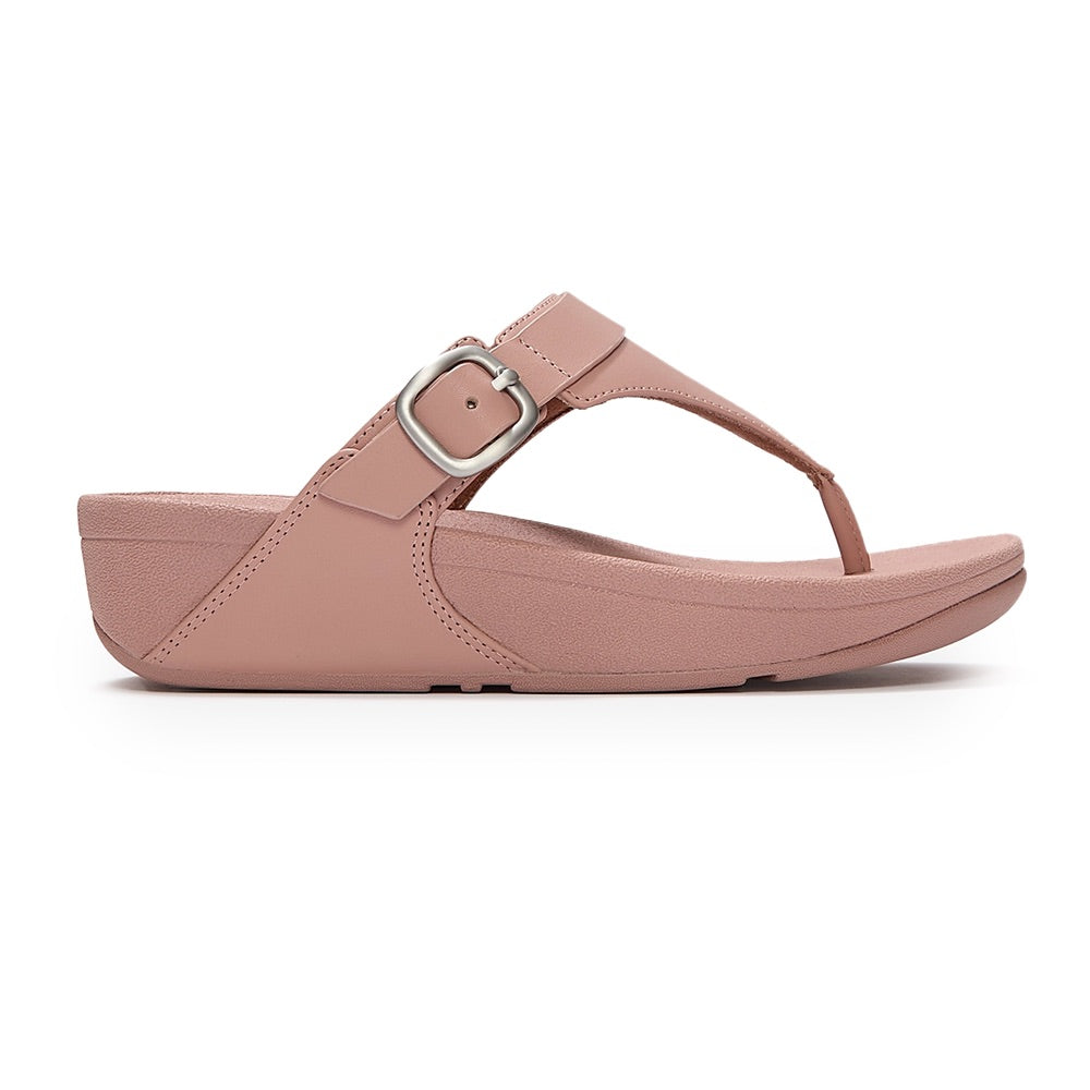Women's Lulu Chain Leather Toe-Post (Clay Blush) side