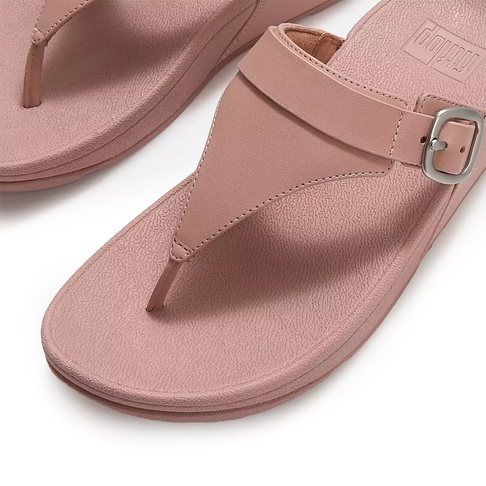 Women's Lulu Chain Leather Toe-Post (Clay Blush) details