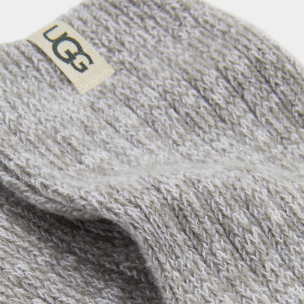 Rib Knit Slouchy Crew Sock (Seal) detail