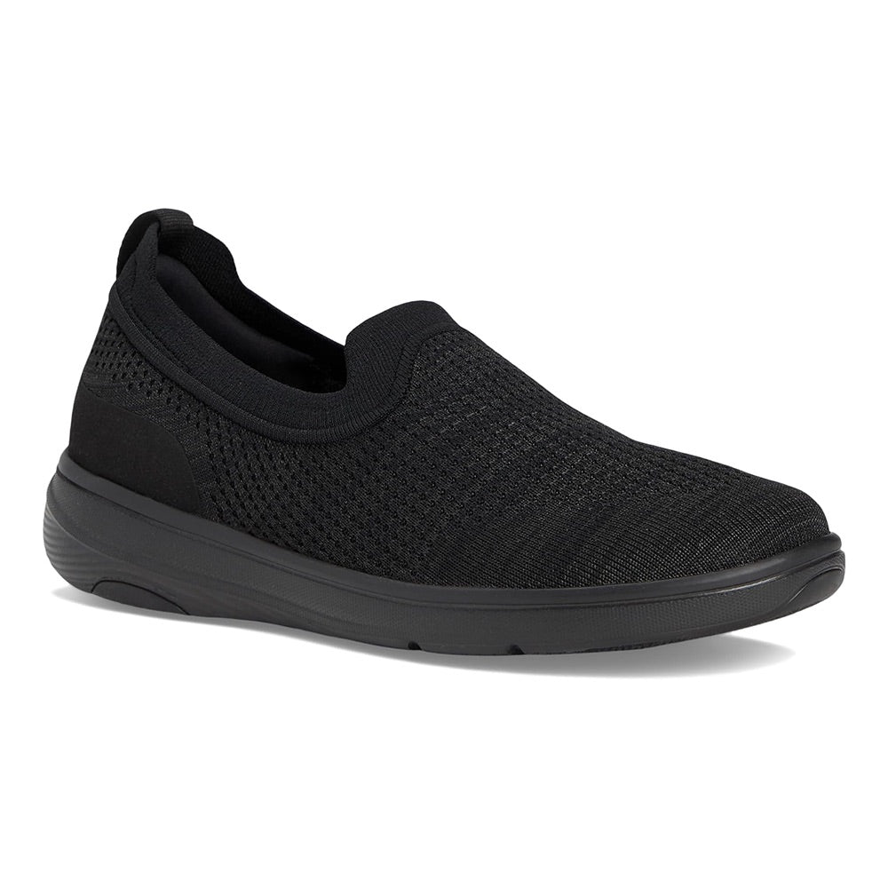 Super-Q Knit Slip On (All Black) front side