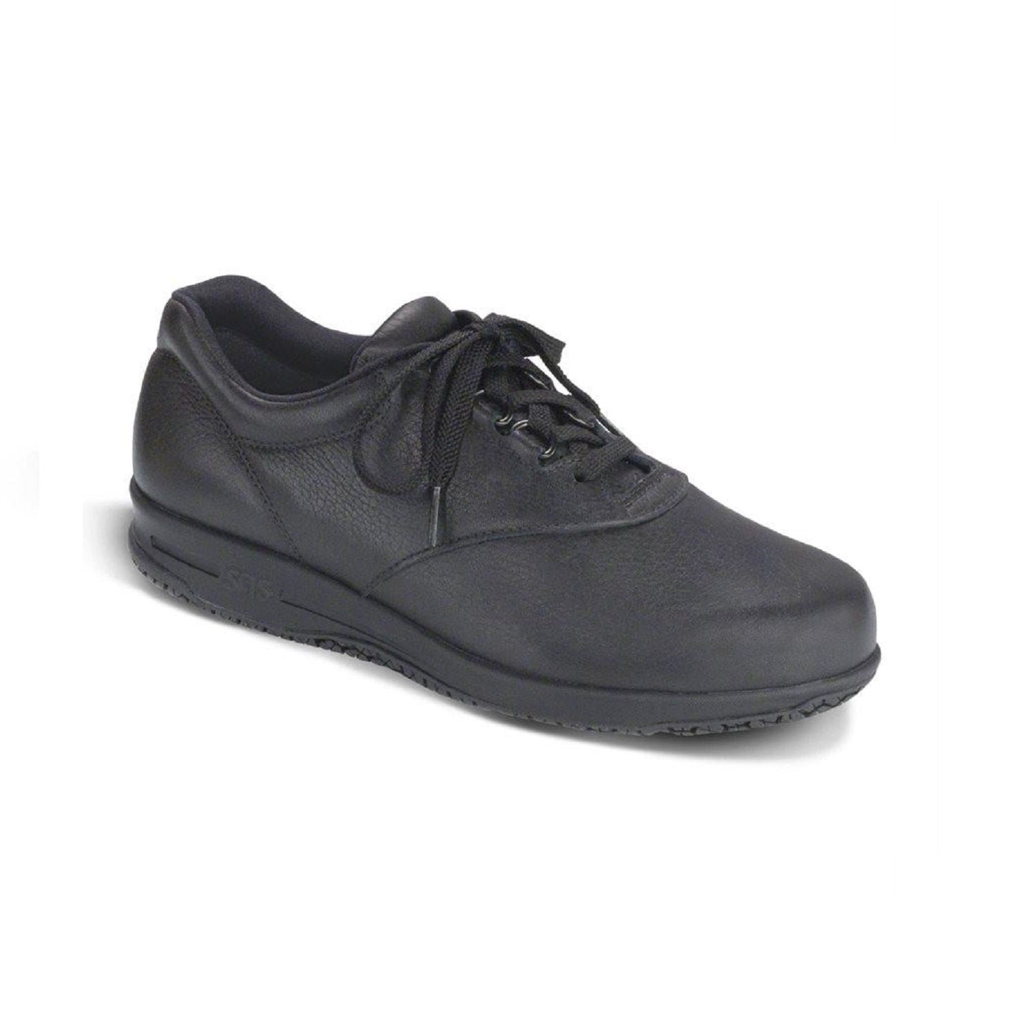 Women's lace up slip resistant shoe.