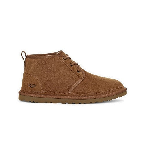 Men's neumel boot with sheepskin lining in chestnut.